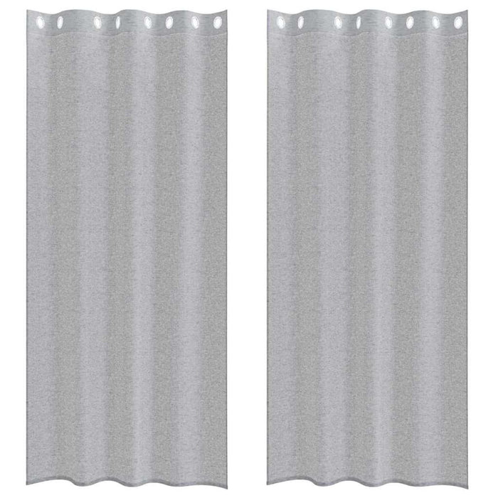Tende con tende 2 pcs Grigio scuro Poliestere 4108004