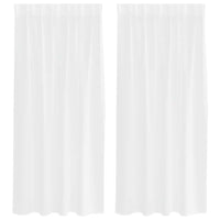 Tende con tende 2 pcs Bianco 140x175cm Poliestere 4108008