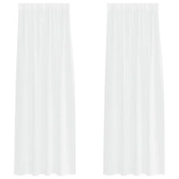 Tende con tende 2 pcs Bianco Poliestere 4108009