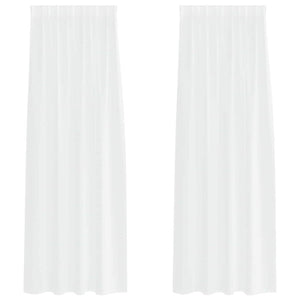 Tende con tende 2 pcs Bianco 140x175cm Poliestere 4108010