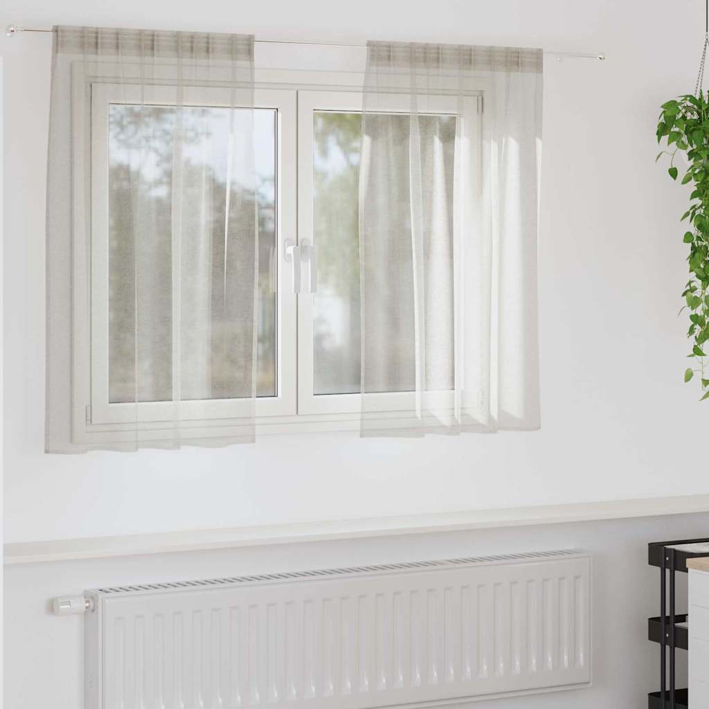 Tende con tende 2 pcs Crema Poliestere 4108012