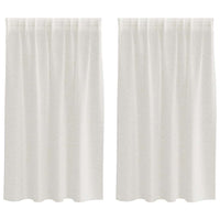 Tende con tende 2 pcs Crema Poliestere 4108012