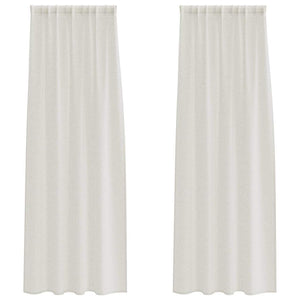 Tende con tende 2 pcs Crema 140x175cm Poliestere 4108014