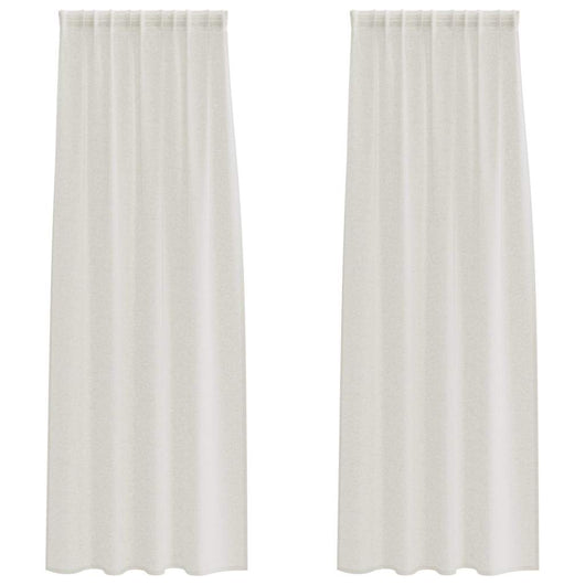Tende con tende 2 pcs Crema 140x175cm Poliestere 4108015