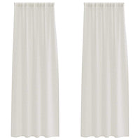 Tende con tende 2 pcs Crema Poliestere 4108016