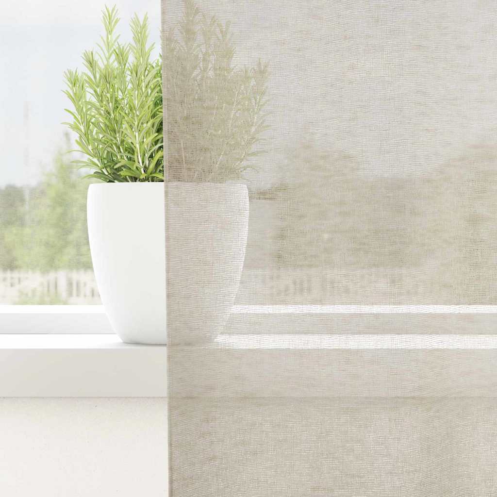 Tende con tende 2 pcs Sabbia 140x175cm Poliestere 4108020