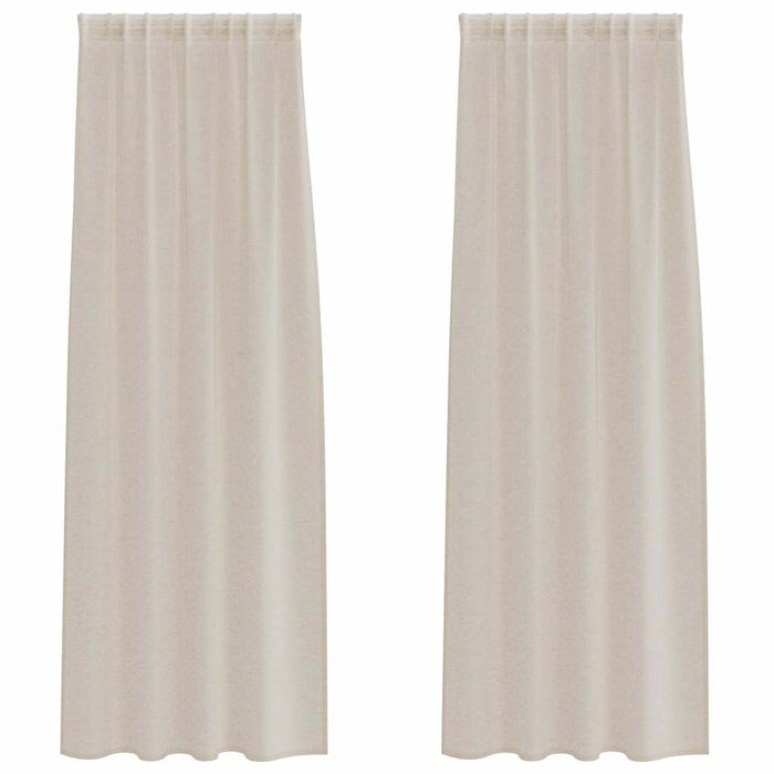 Tende con tende 2 pcs Sabbia 140x175cm Poliestere 4108020