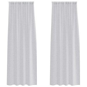Tende con tende 2 pcs Grigio chiaro Poliestere 4108025