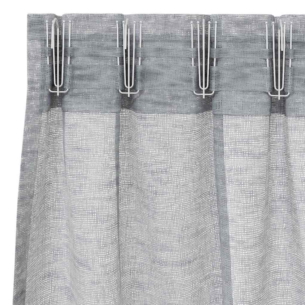 Tende con tende 2 pcs Grigio scuro 140x140cm Poliestere 4108027