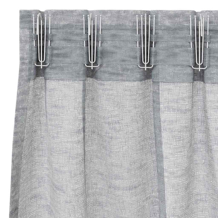 Tende con tende 2 pcs Grigio scuro 140x140cm Poliestere 4108027