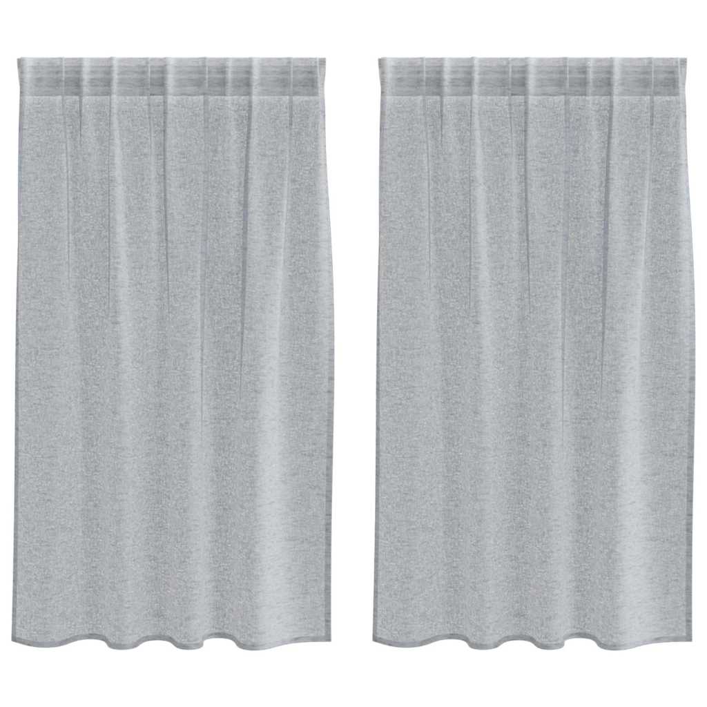 Tende con tende 2 pcs Grigio scuro 140x140cm Poliestere 4108027