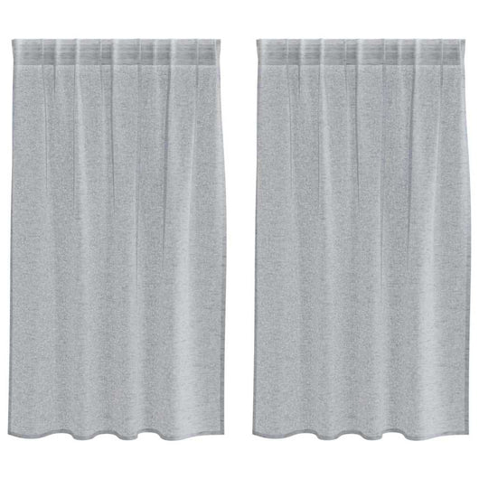 Tende con tende 2 pcs Grigio scuro 140x140cm Poliestere 4108027