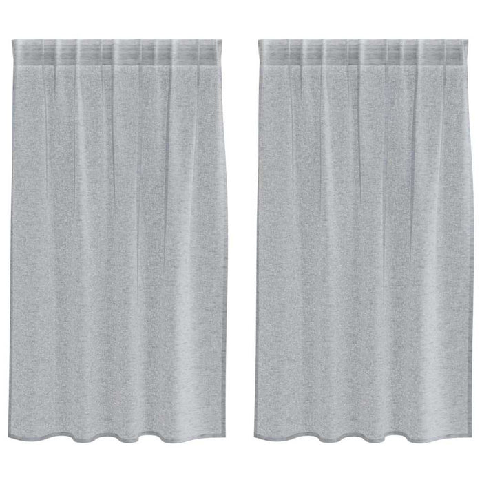 Tende con tende 2 pcs Grigio scuro 140x140cm Poliestere 4108027