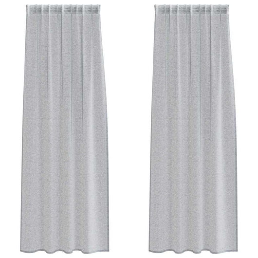 vidaXL Tende con tende 2 pcs Grigio scuro Poliestere