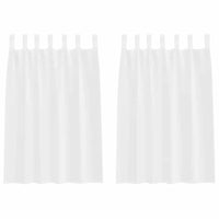 Tende con tende 2 pcs Bianco Poliestere 4108032
