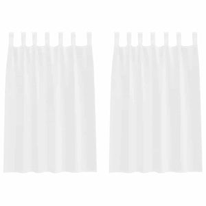 Tende con tende 2 pcs Bianco Poliestere 4108032