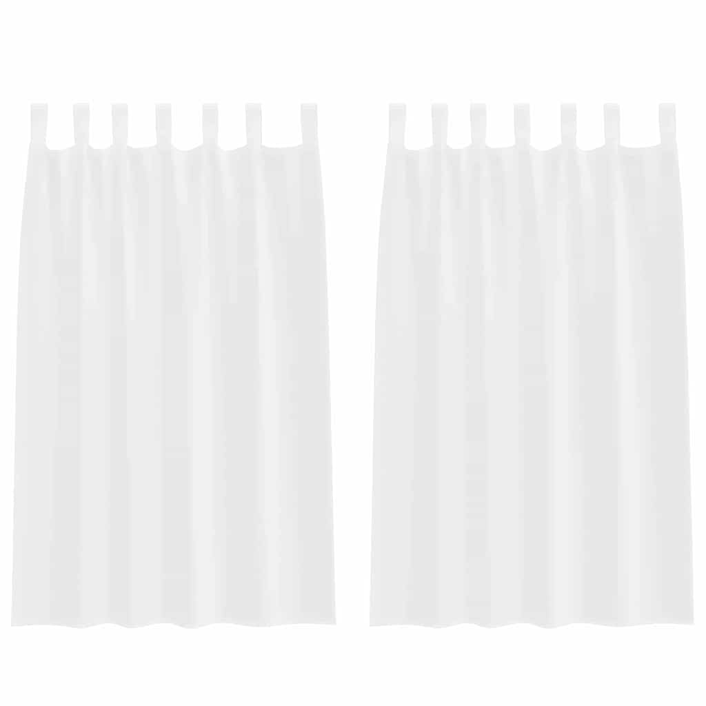Tende con tende 2 pcs Bianco Poliestere 4108033