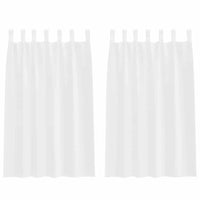 Tende con tende 2 pcs Bianco Poliestere 4108033