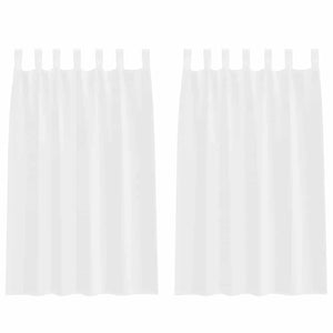 Tende con tende 2 pcs Bianco Poliestere 4108033