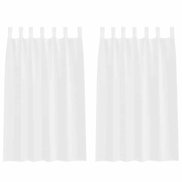 Tende con tende 2 pcs Bianco Poliestere 4108033