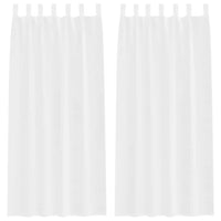 Tende con tende 2 pcs Bianco Poliestere 4108034
