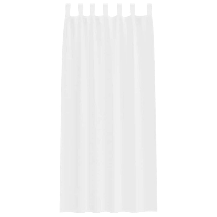 Tende con tende 2 pcs Bianco Poliestere 4108034