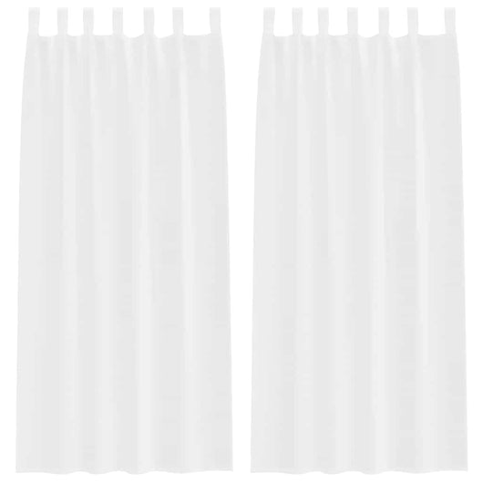 Tende con tende 2 pcs Bianco Poliestere 4108036