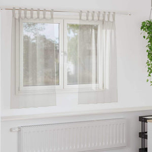 Tende con tende 2 pcs Crema 140x140cm Poliestere 4108037