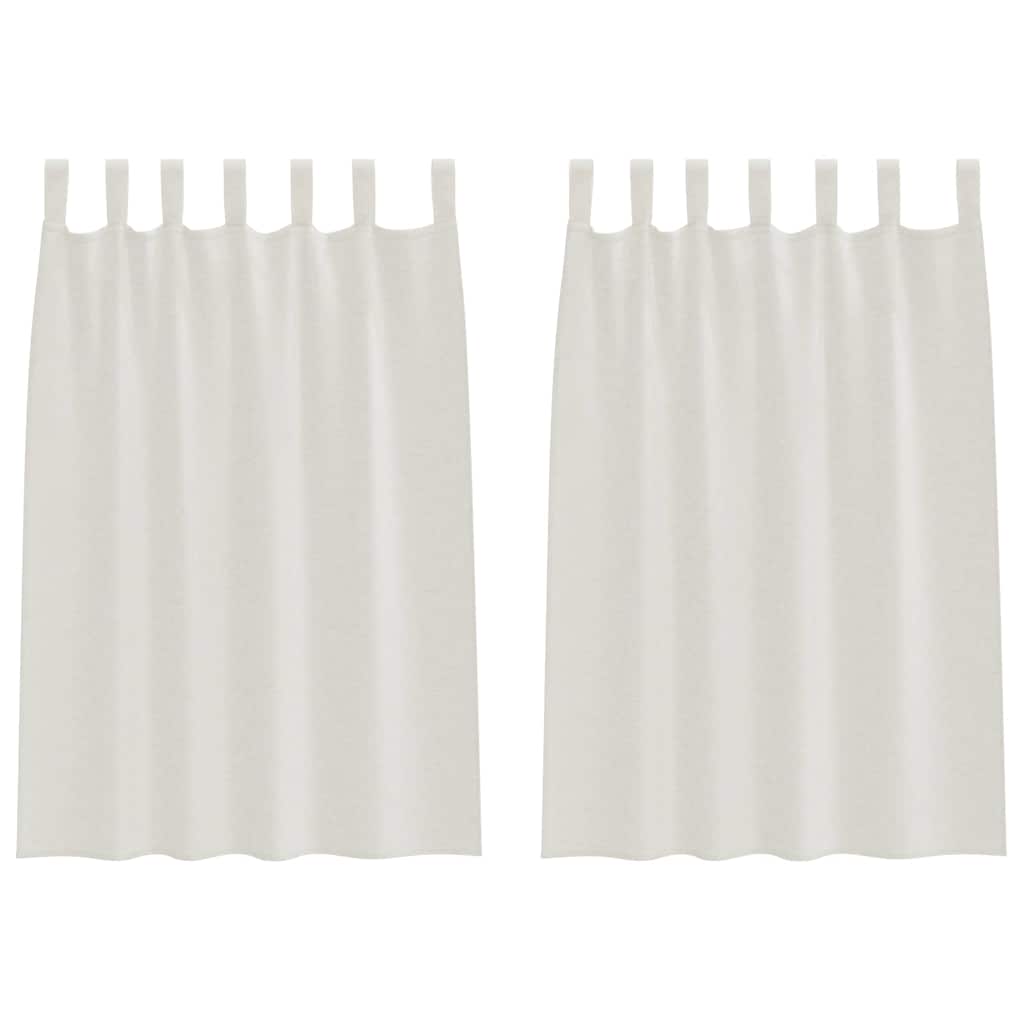 Tende con tende 2 pcs Crema 140x140cm Poliestere 4108037