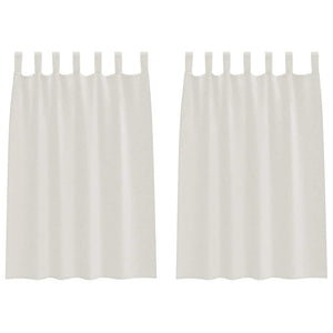 Tende con tende 2 pcs Crema 140x140cm Poliestere 4108037