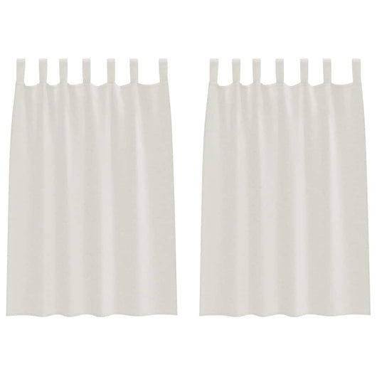 Tende con tende 2 pcs Crema 140x140cm Poliestere 4108037