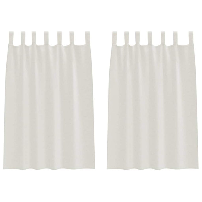 Tende con tende 2 pcs Crema 140x140cm Poliestere 4108037