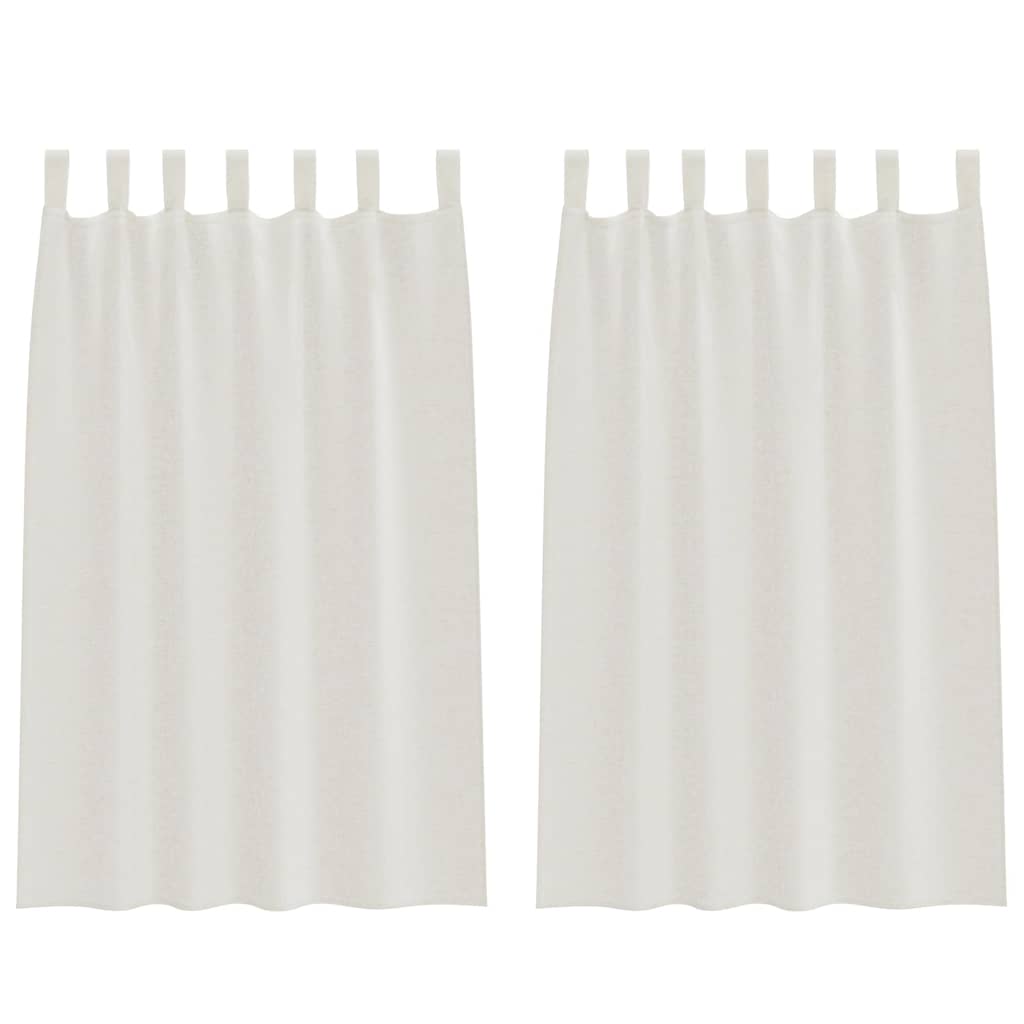 Tende con tende 2 pcs Crema Poliestere 4108038
