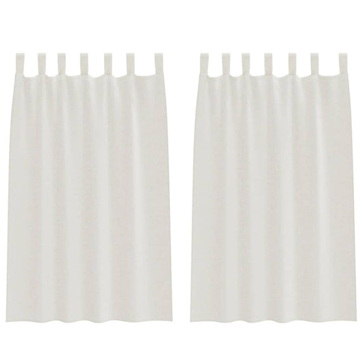 Tende con tende 2 pcs Crema Poliestere 4108038