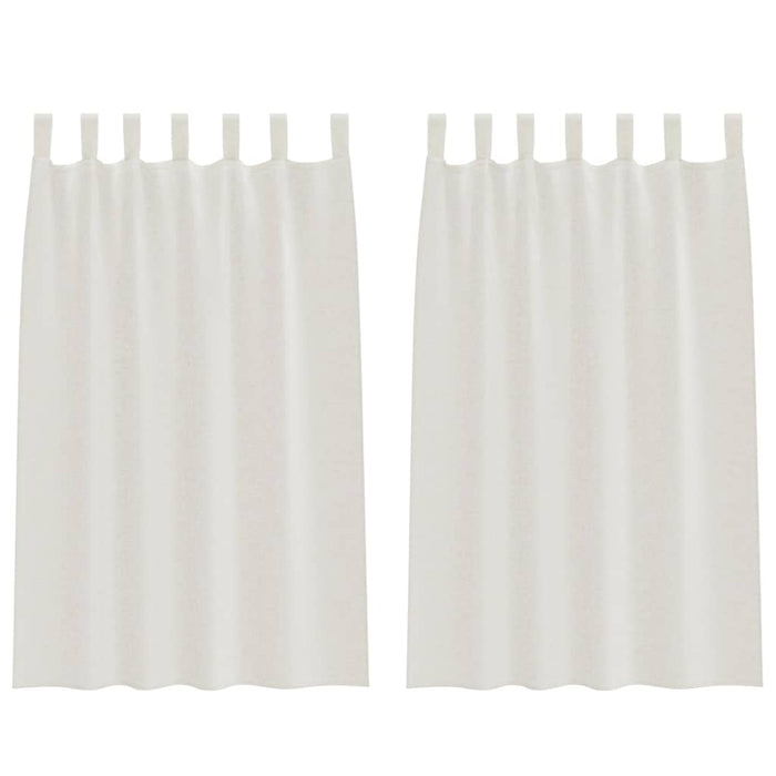 Tende con tende 2 pcs Crema Poliestere 4108038