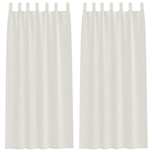 Tende con tende 2 pcs Crema 140x175cm Poliestere 4108039