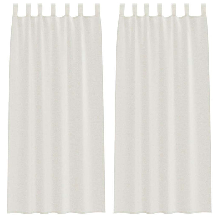 Tende con tende 2 pcs Crema Poliestere 4108040