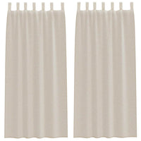 Tende con tende 2 pcs Sabbia 140x175cm Poliestere 4108046