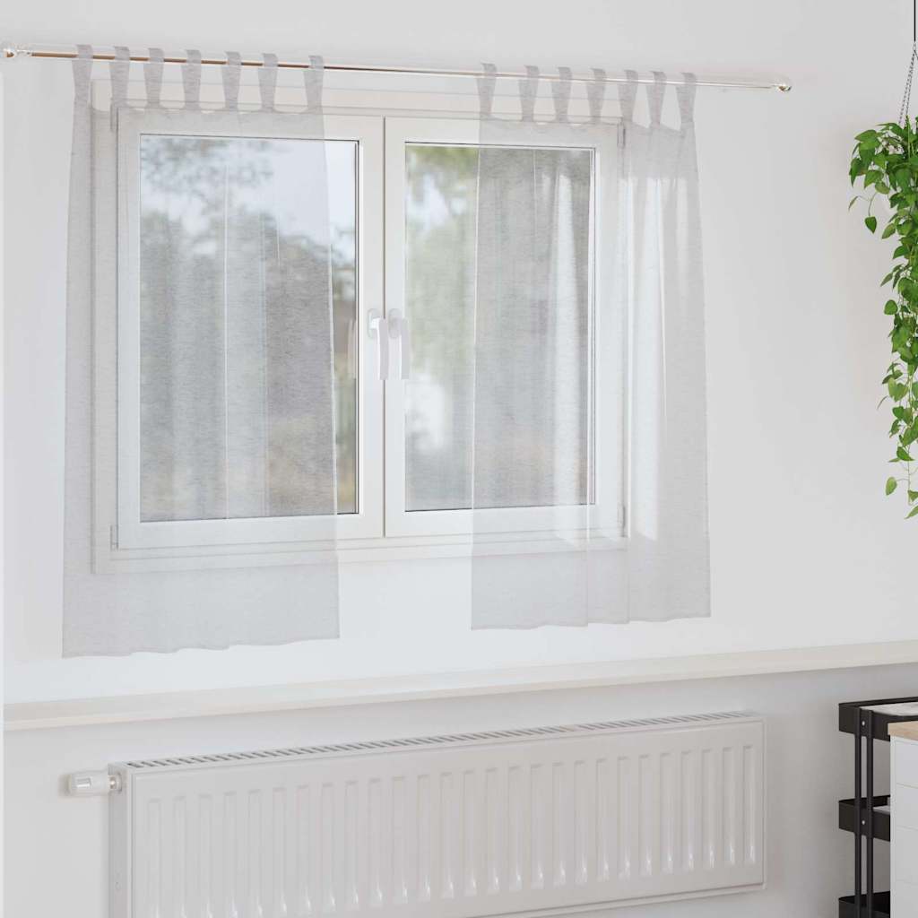Tende con tende 2 pcs Grigio chiaro 140x140cm Poliestere 4108047