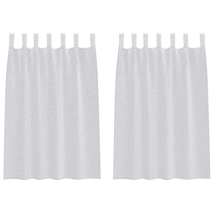 Tende con tende 2 pcs Grigio chiaro 140x140cm Poliestere 4108047