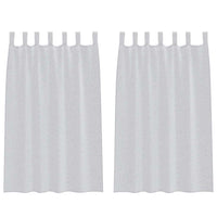 Tende con tende 2 pcs Grigio chiaro Poliestere 4108048