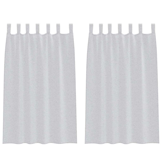 Tende con tende 2 pcs Grigio chiaro Poliestere 4108048