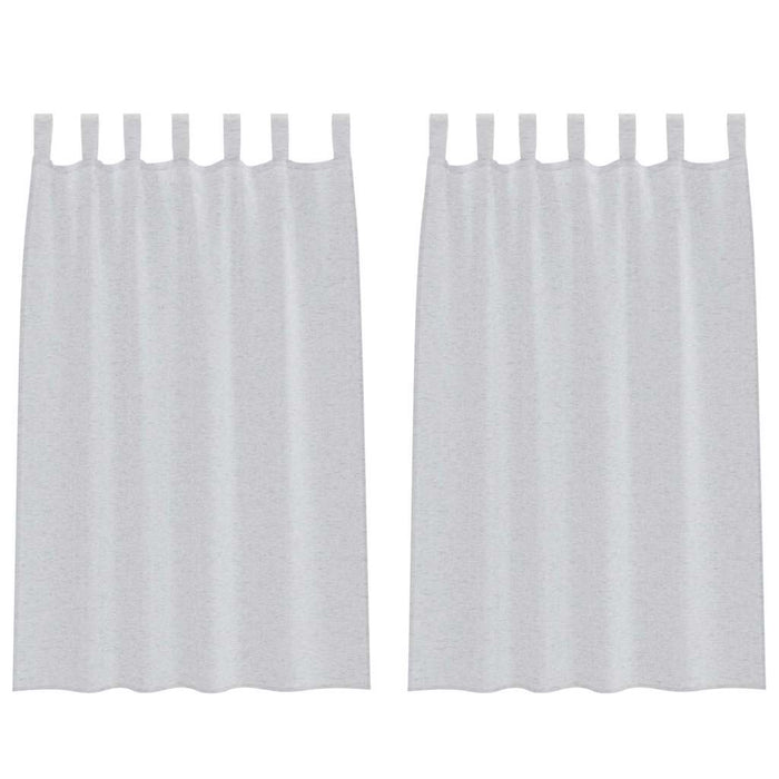 Tende con tende 2 pcs Grigio chiaro Poliestere 4108048