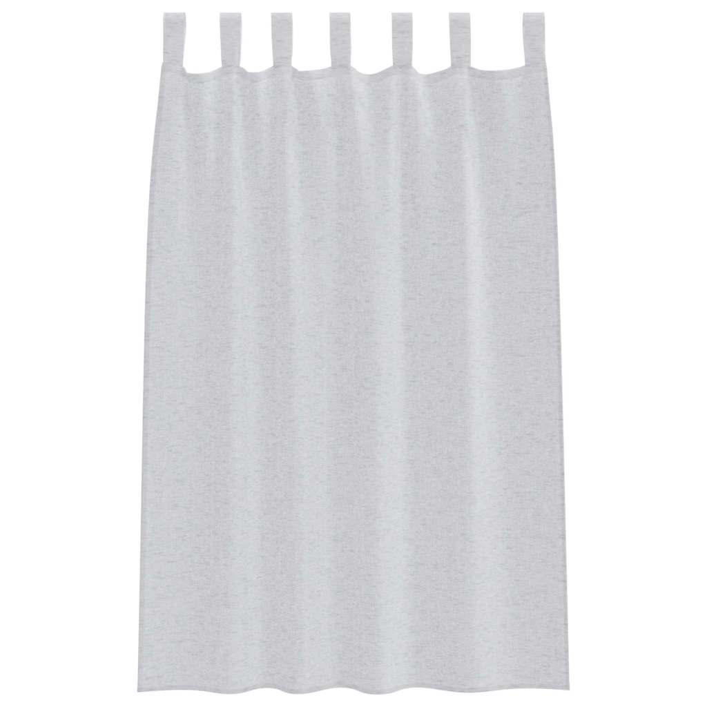 Tende con tende 2 pcs Grigio chiaro Poliestere 4108048