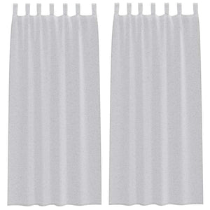 Tende con tende 2 pcs Grigio chiaro Poliestere 4108049