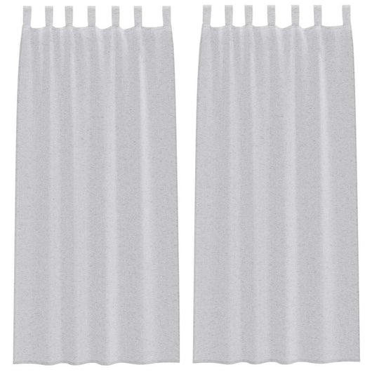 Tende con tende 2 pcs Grigio chiaro Poliestere 4108049