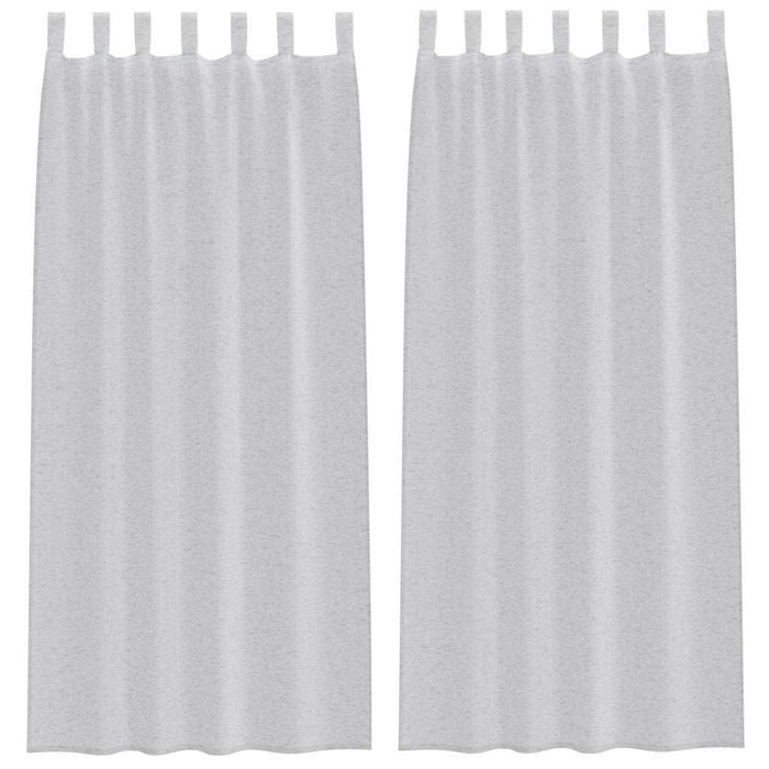 Tende con tende 2 pcs Grigio chiaro Poliestere 4108049