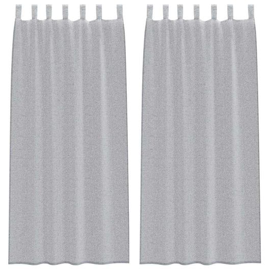 Tende con tende 2 pcs Grigio scuro 140x175cm Poliestere 4108054