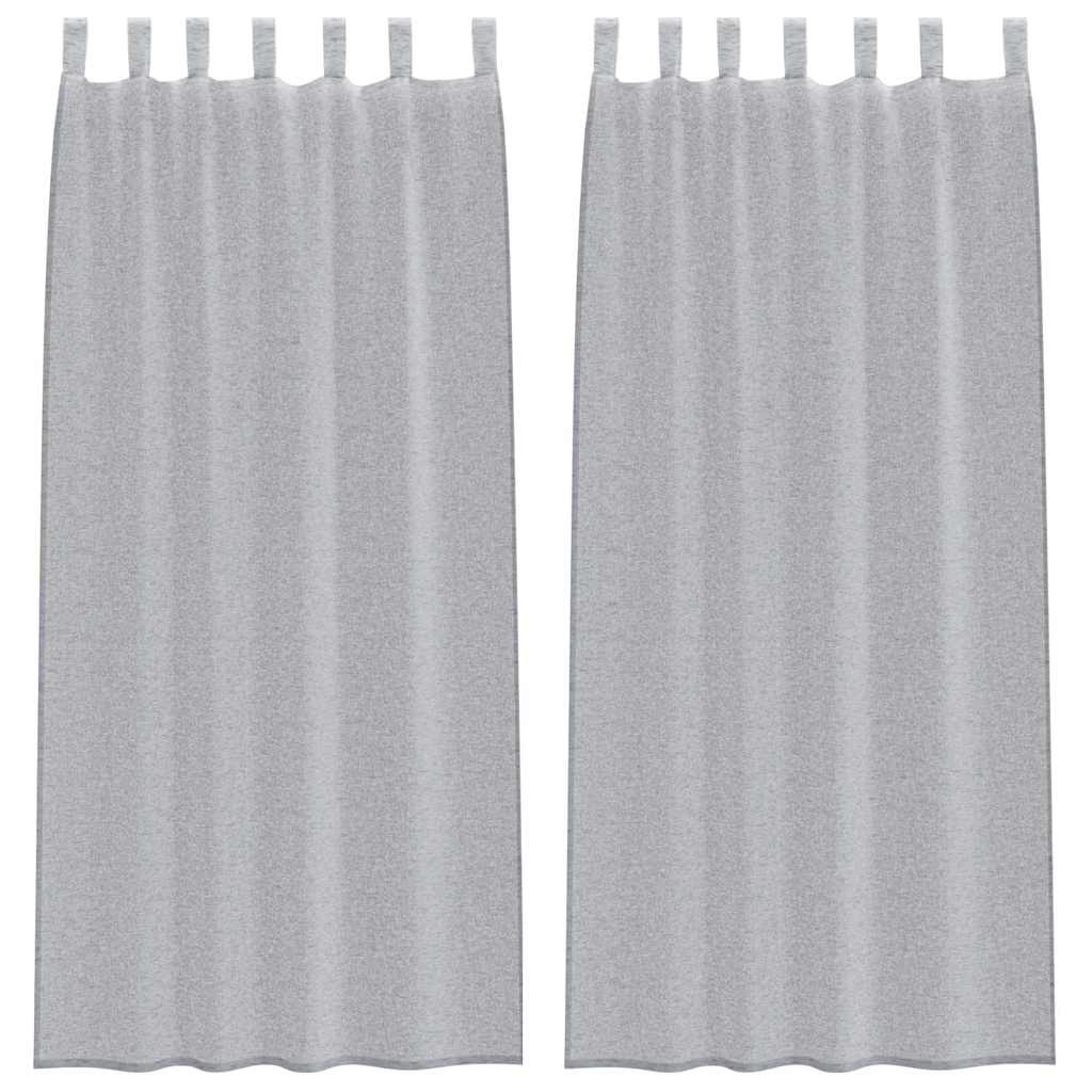 Tende con tende 2 pcs Grigio scuro Poliestere 4108055