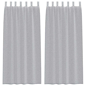 Tende con tende 2 pcs Grigio scuro Poliestere 4108055